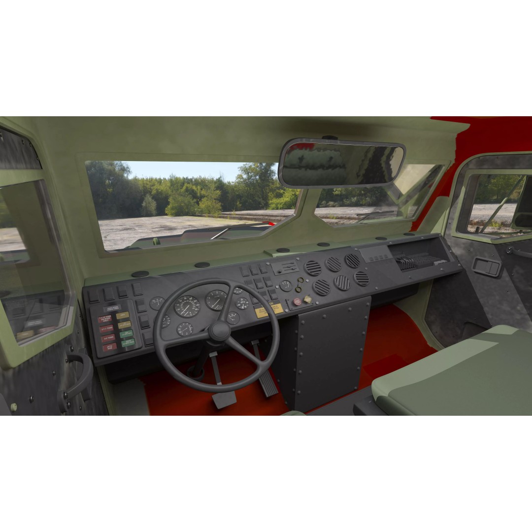 Camouflage Army Truck 3D Model – Heavy-Duty Military Vehicle, PBR - View 11
