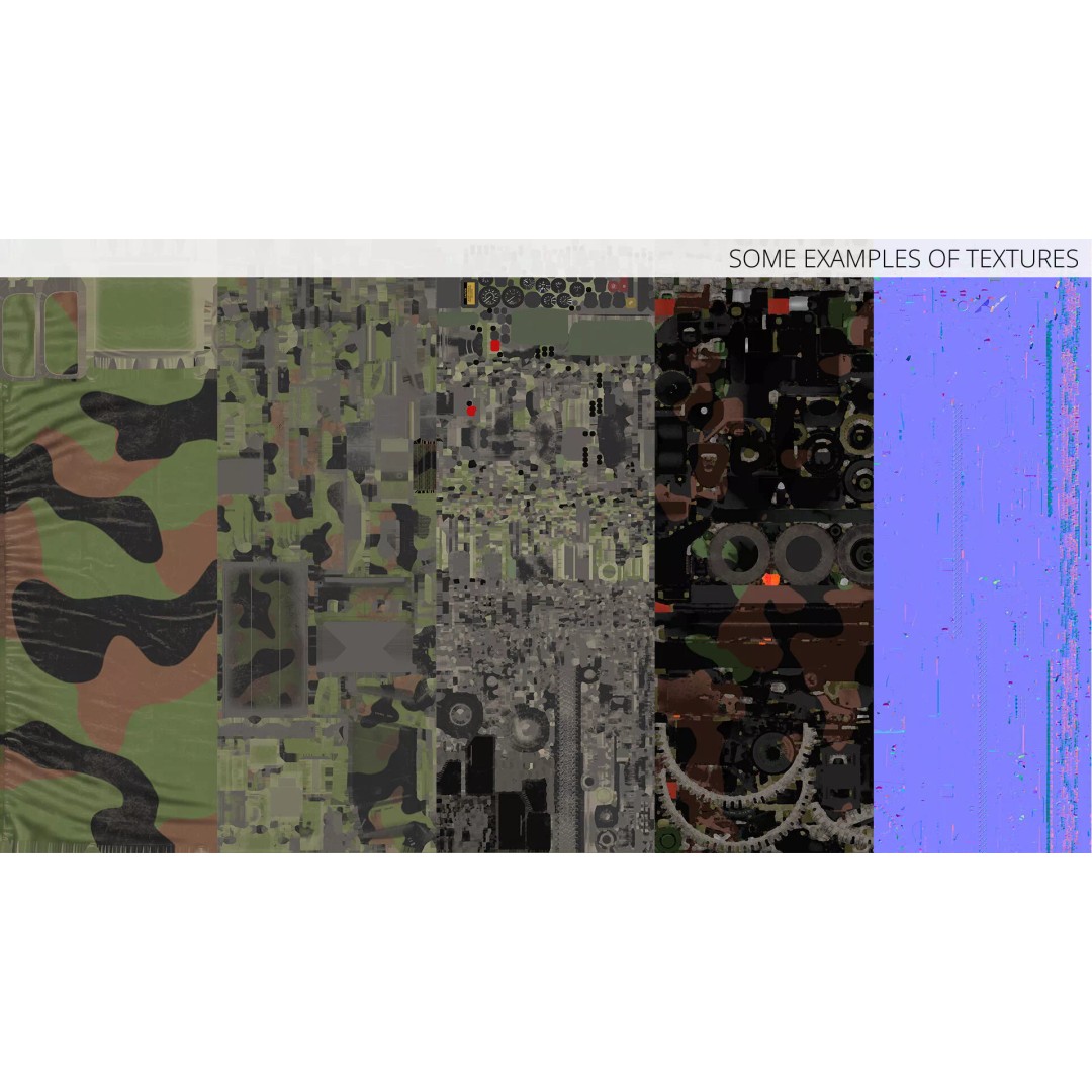 Camouflage Army Truck 3D Model – Heavy-Duty Military Vehicle, PBR - View 19