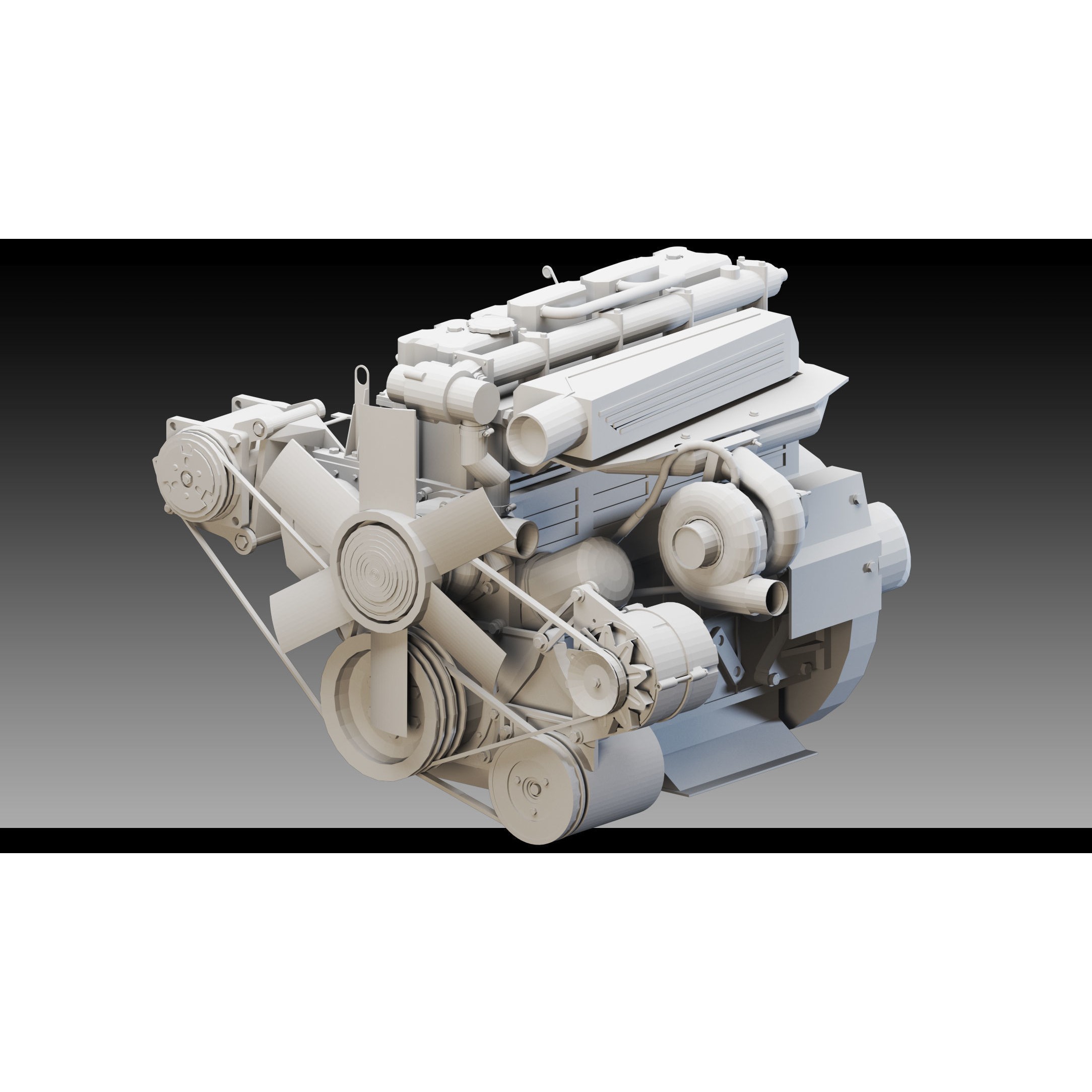 Industrial Engines - Low-Poly Game-Ready 3D Model - View 14