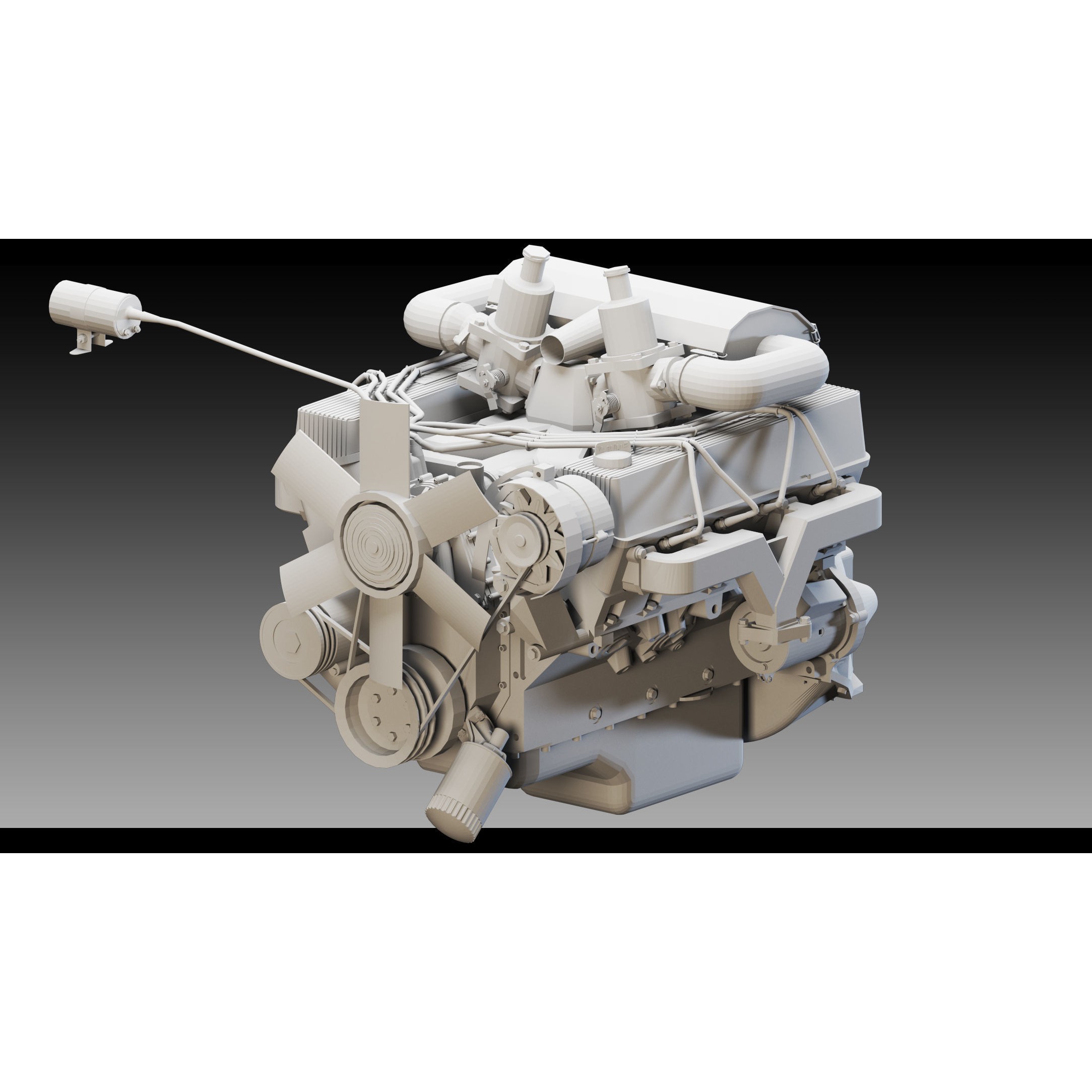 Industrial Engines - Low-Poly Game-Ready 3D Model - View 17
