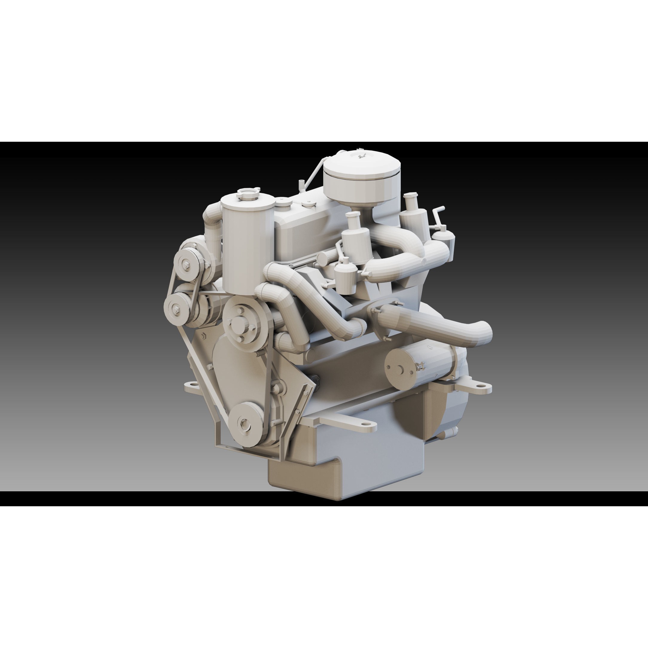 Industrial Engines - Low-Poly Game-Ready 3D Model - View 18