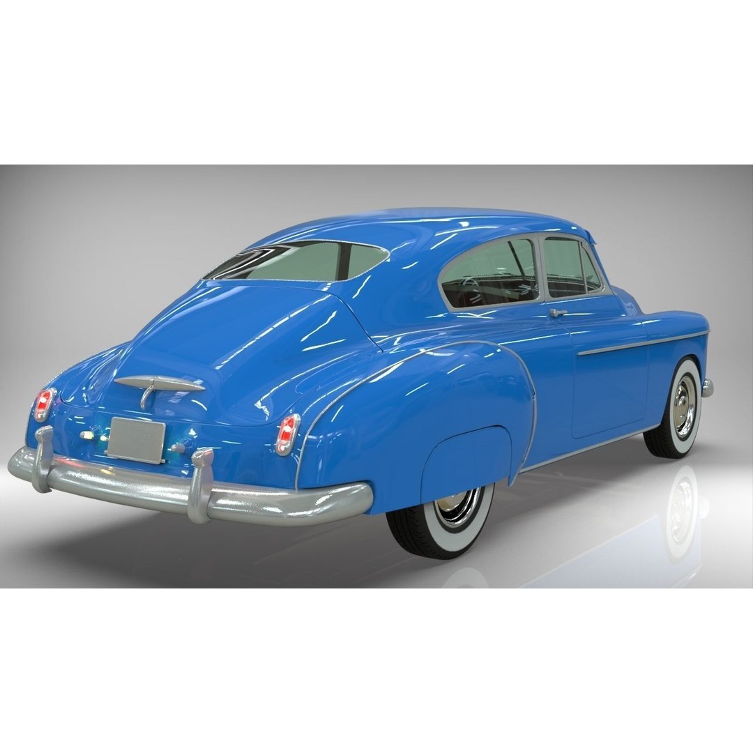 Fleetline Coupe 1949 3D Model – Low Poly Antique Car, Blender, FBX - View 11