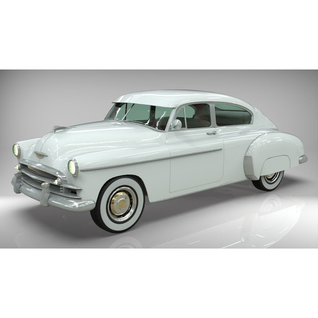 Fleetline Coupe 1949 3D Model – Low Poly Antique Car, Blender, FBX - View 13