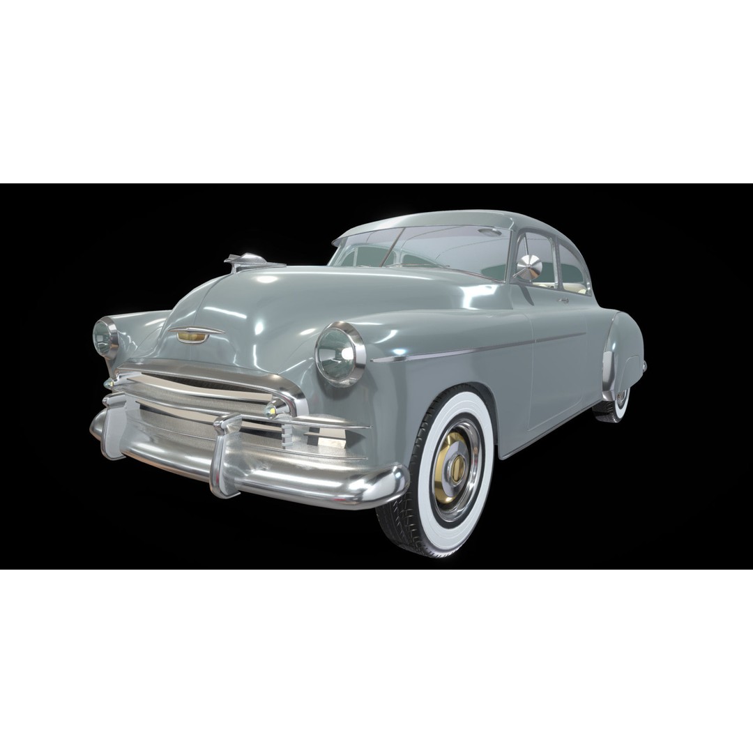 Fleetline Coupe 1949 3D Model – Low Poly Antique Car, Blender, FBX - View 15