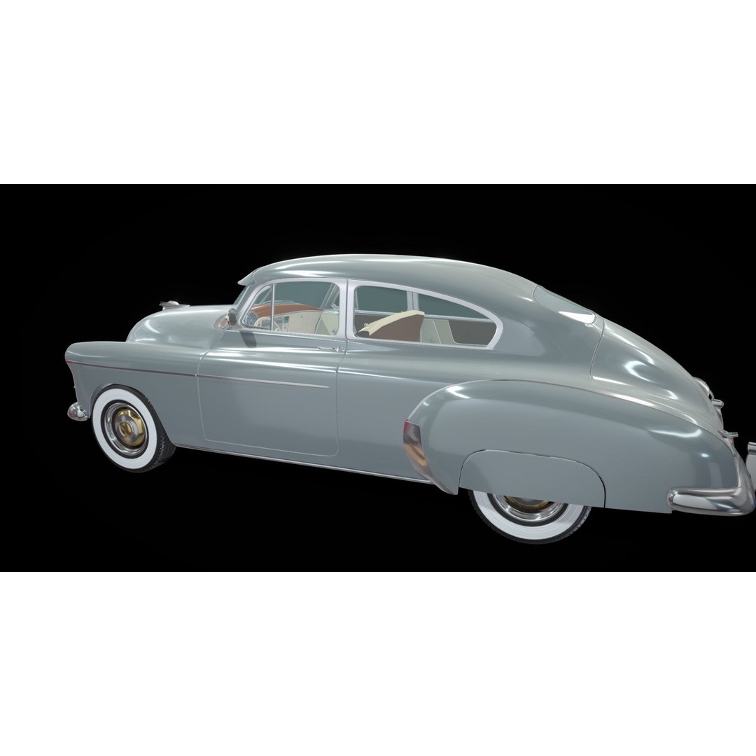 Fleetline Coupe 1949 3D Model – Low Poly Antique Car, Blender, FBX - View 16