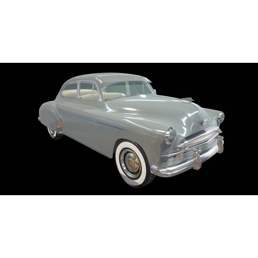 Fleetline Coupe 1949 3D Model – Low Poly Antique Car, Blender, FBX - View 17