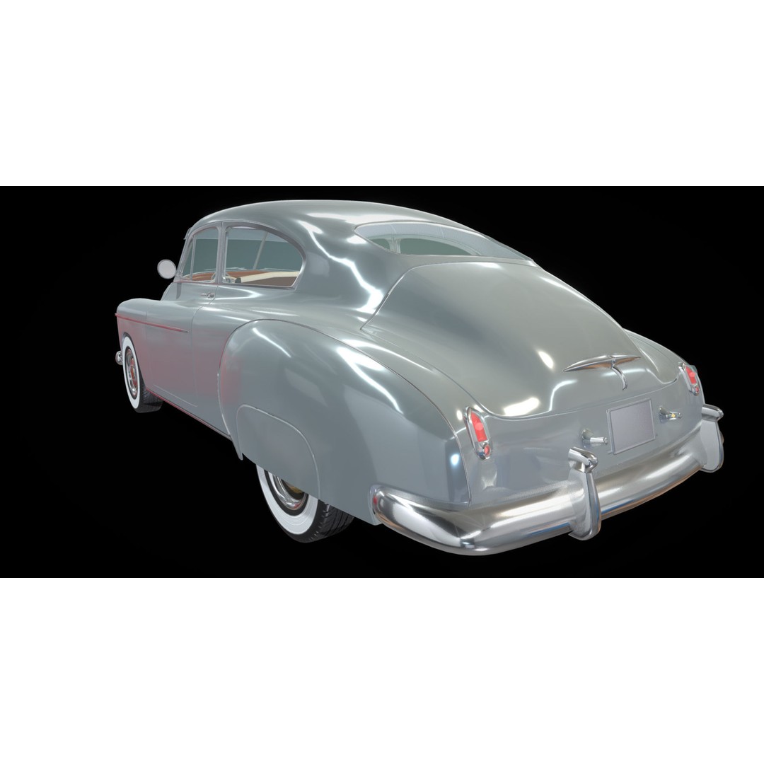 Fleetline Coupe 1949 3D Model – Low Poly Antique Car, Blender, FBX - View 18