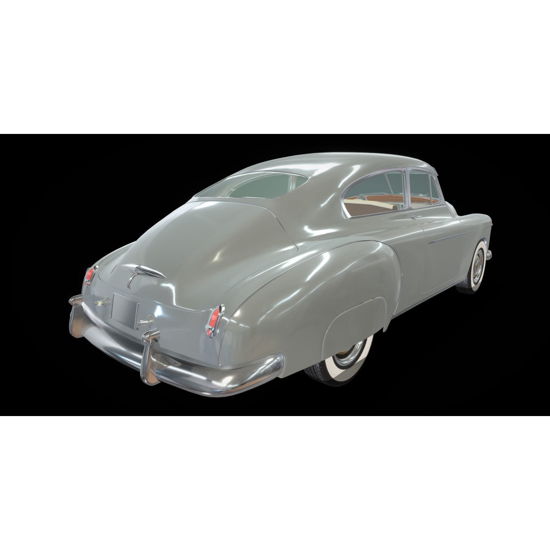 Fleetline Coupe 1949 3D Model – Low Poly Antique Car, Blender, FBX - View 19