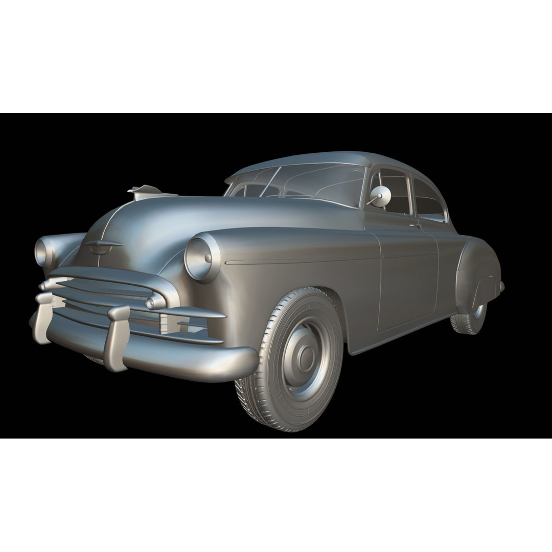 Fleetline Coupe 1949 3D Model – Low Poly Antique Car, Blender, FBX - View 22