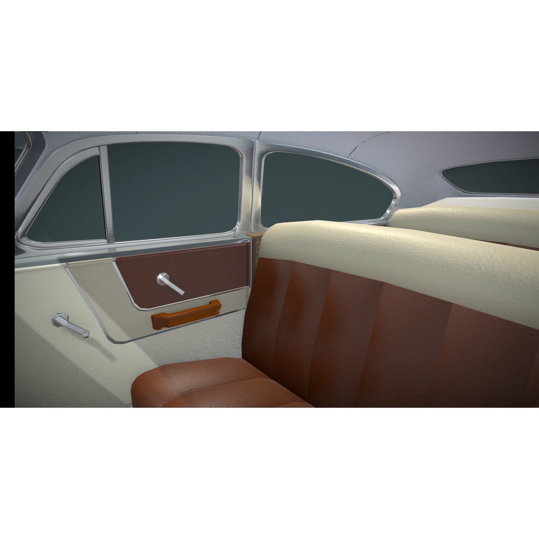 Fleetline Coupe 1949 3D Model – Low Poly Antique Car, Blender, FBX - View 23