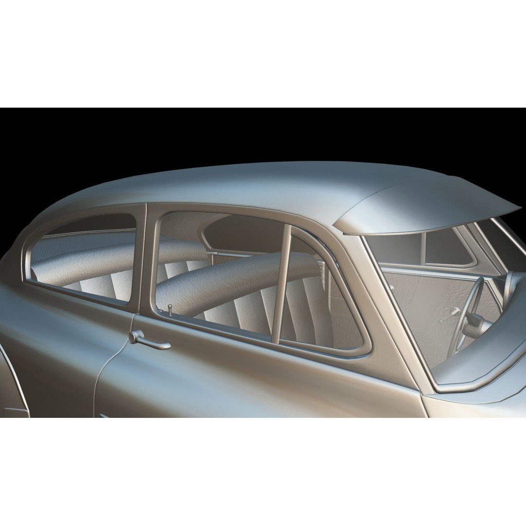 Fleetline Coupe 1949 3D Model – Low Poly Antique Car, Blender, FBX - View 25
