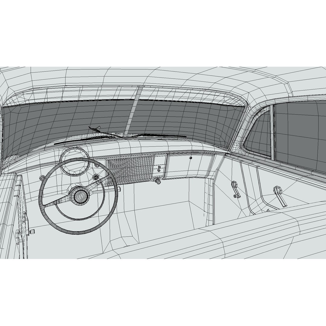 Fleetline Coupe 1949 3D Model – Low Poly Antique Car, Blender, FBX - View 27