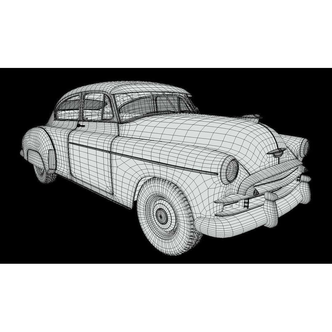 Fleetline Coupe 1949 3D Model – Low Poly Antique Car, Blender, FBX - View 29