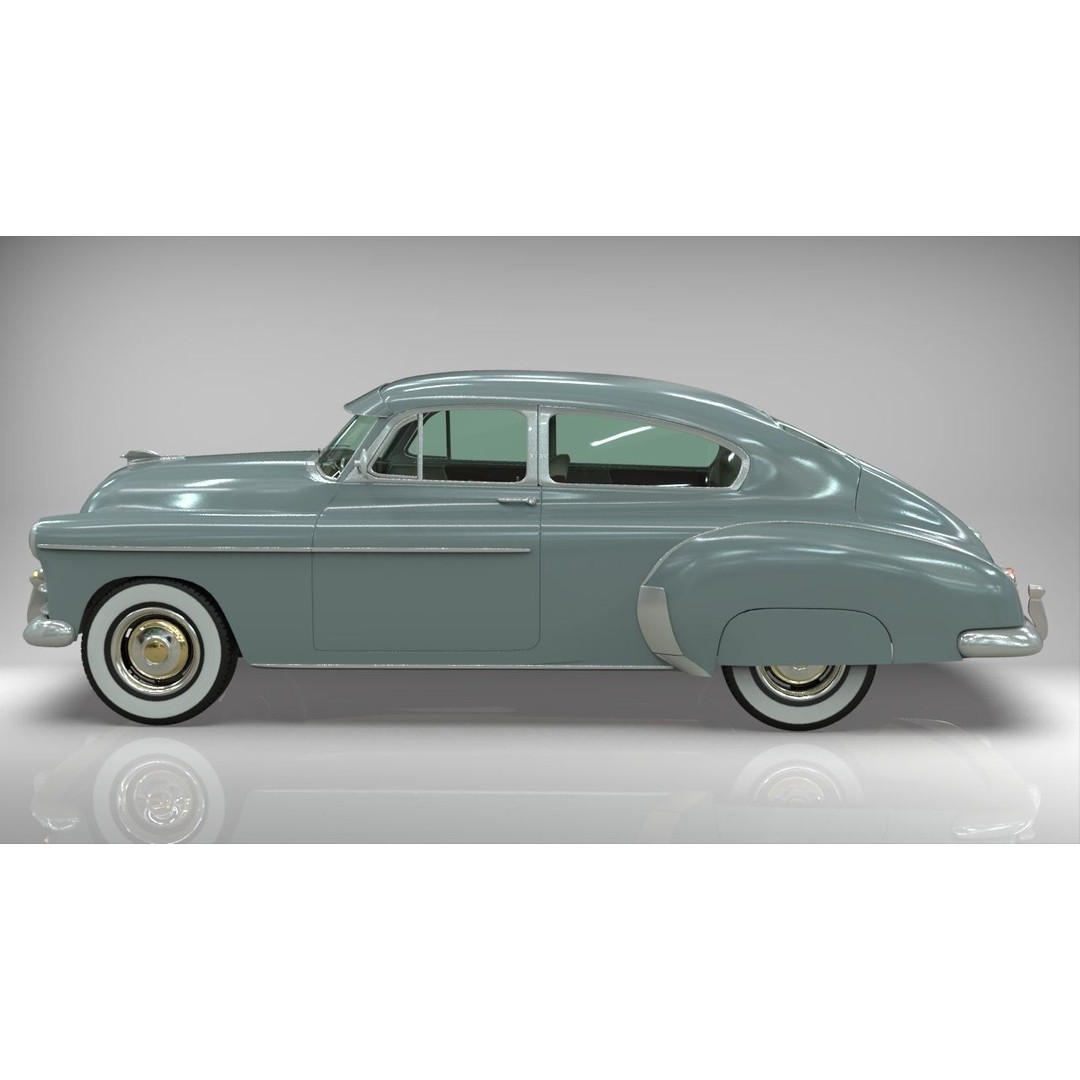 Fleetline Coupe 1949 3D Model – Low Poly Antique Car, Blender, FBX - View 4