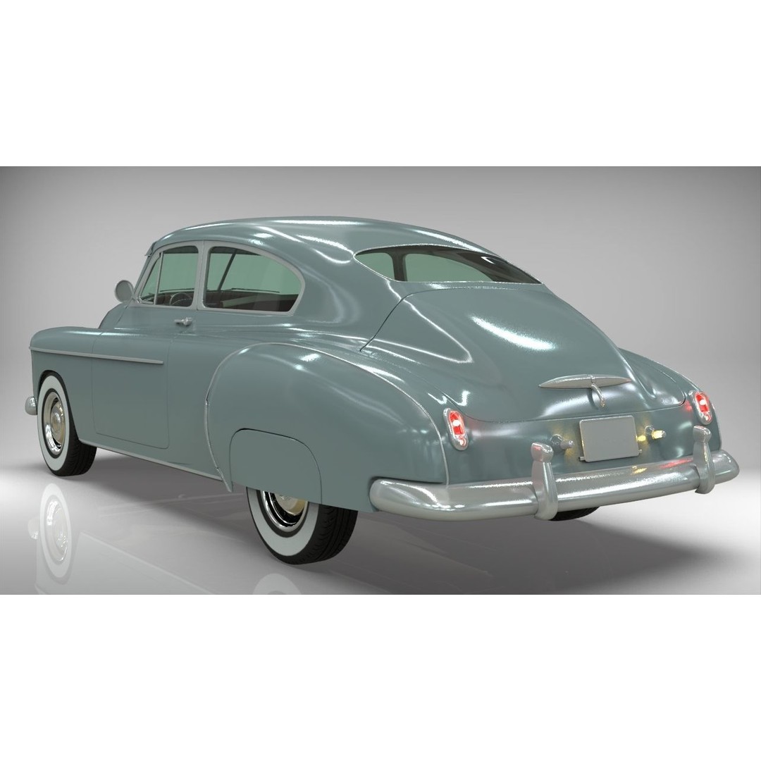 Fleetline Coupe 1949 3D Model – Low Poly Antique Car, Blender, FBX - View 5
