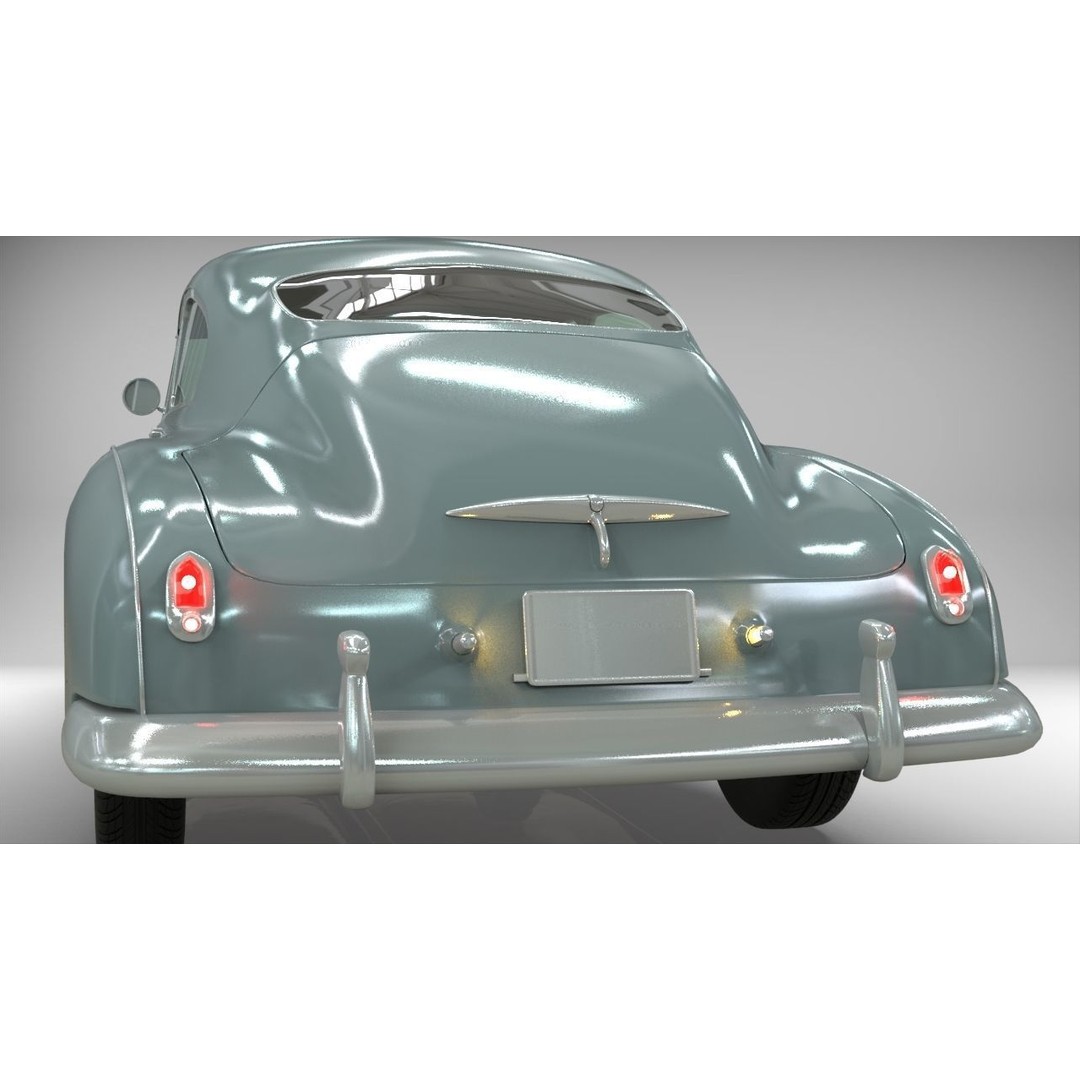 Fleetline Coupe 1949 3D Model – Low Poly Antique Car, Blender, FBX - View 6