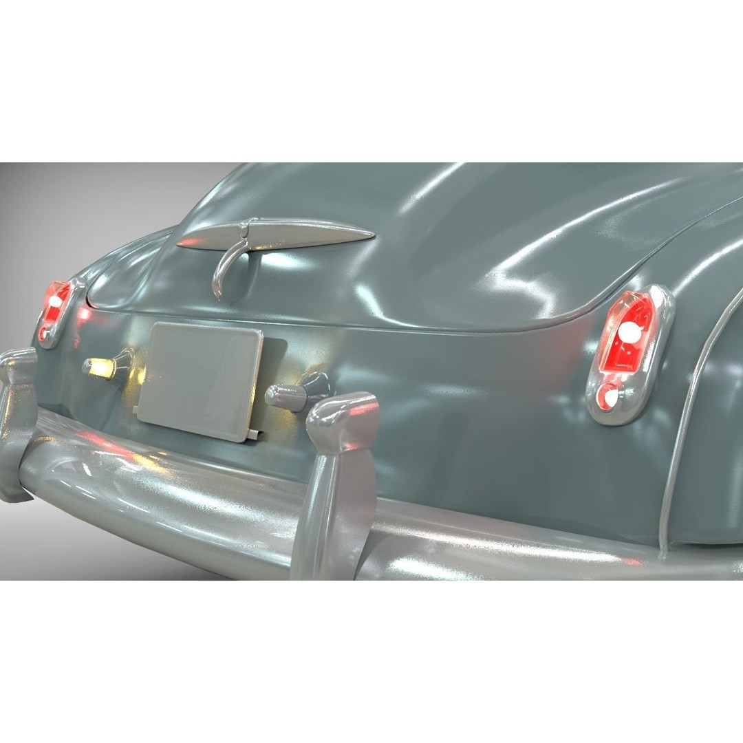 Fleetline Coupe 1949 3D Model – Low Poly Antique Car, Blender, FBX - View 7