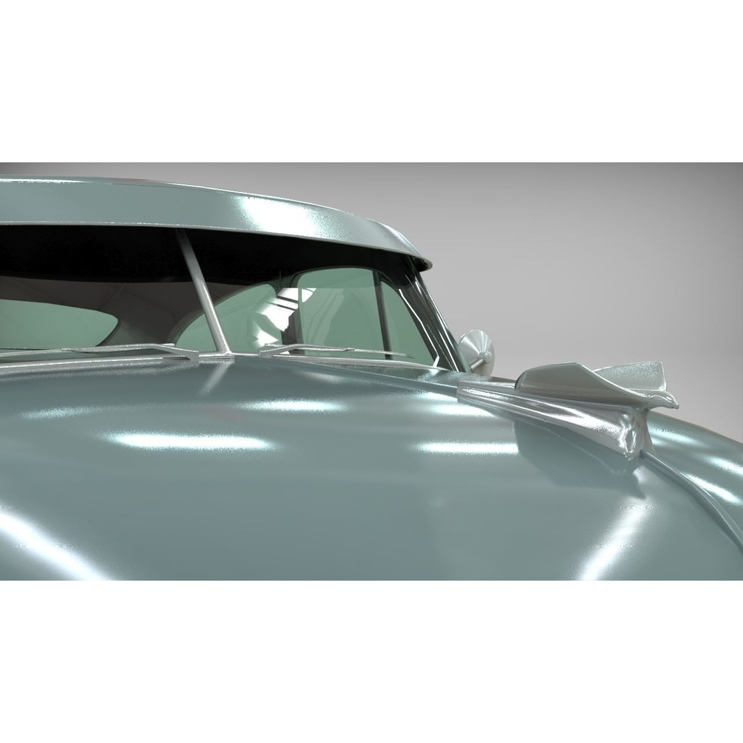 Fleetline Coupe 1949 3D Model – Low Poly Antique Car, Blender, FBX - View 8