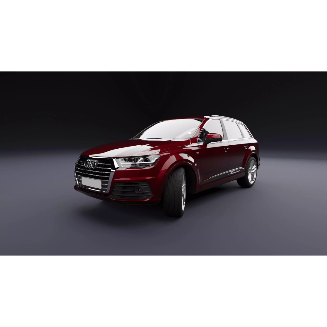 Audi Q7 TFSI e 3D Model – High Poly Rigged SUV, Blender, FBX - View 2