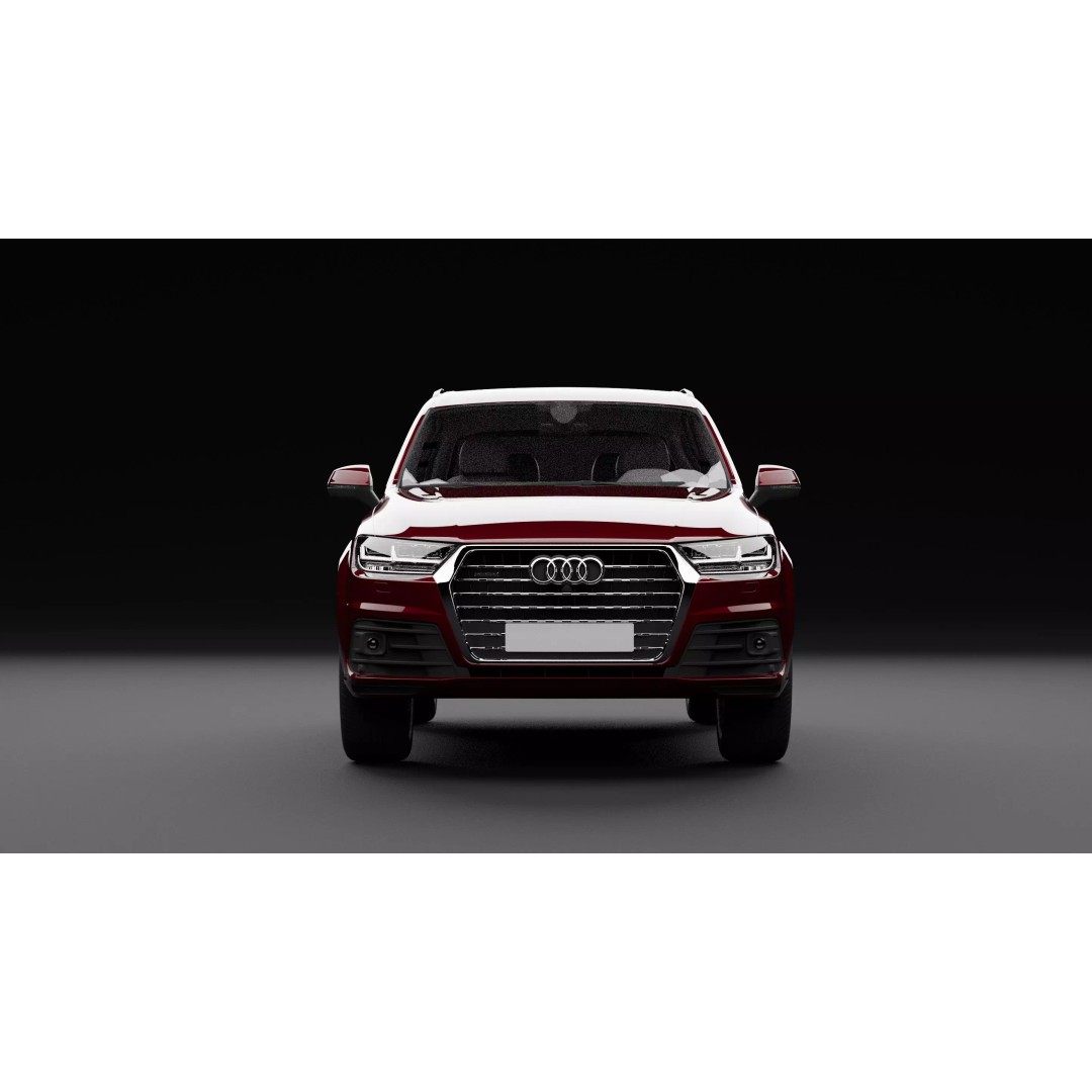 Audi Q7 TFSI e 3D Model – High Poly Rigged SUV, Blender, FBX - View 3