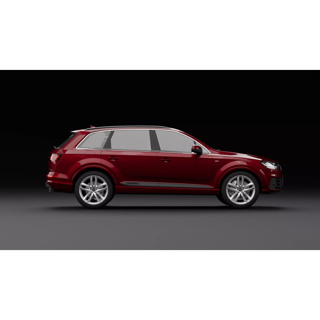 Audi Q7 TFSI e 3D Model – High Poly Rigged SUV, Blender, FBX - View 4