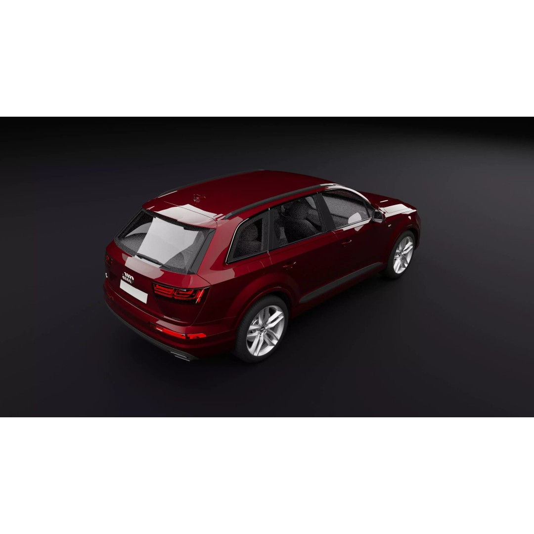Audi Q7 TFSI e 3D Model – High Poly Rigged SUV, Blender, FBX - View 7
