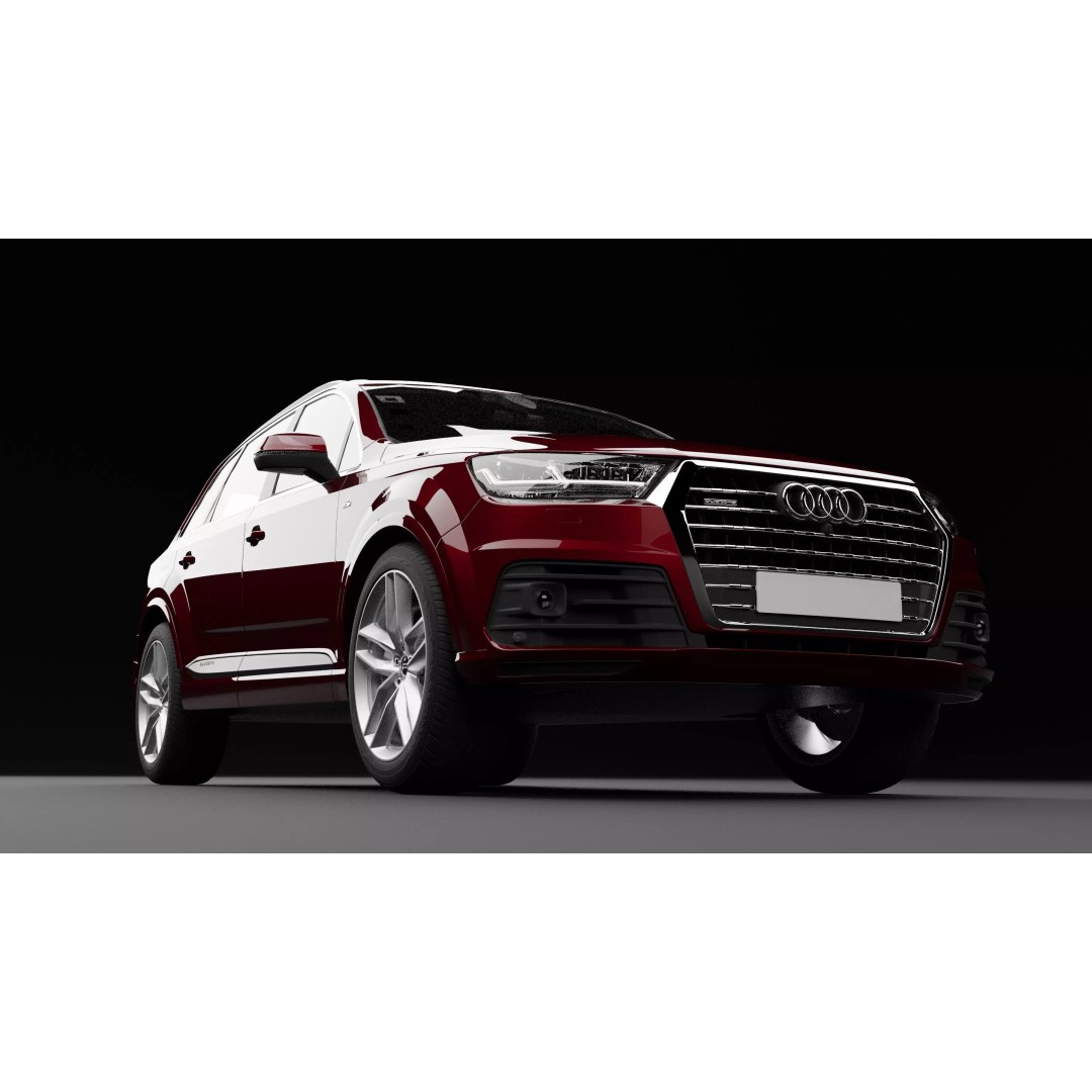 Audi Q7 TFSI e 3D Model – High Poly Rigged SUV, Blender, FBX - View 8