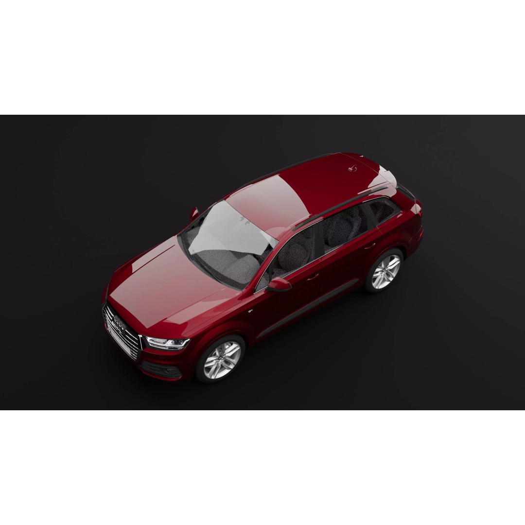 Audi Q7 TFSI e 3D Model – High Poly Rigged SUV, Blender, FBX - View 9