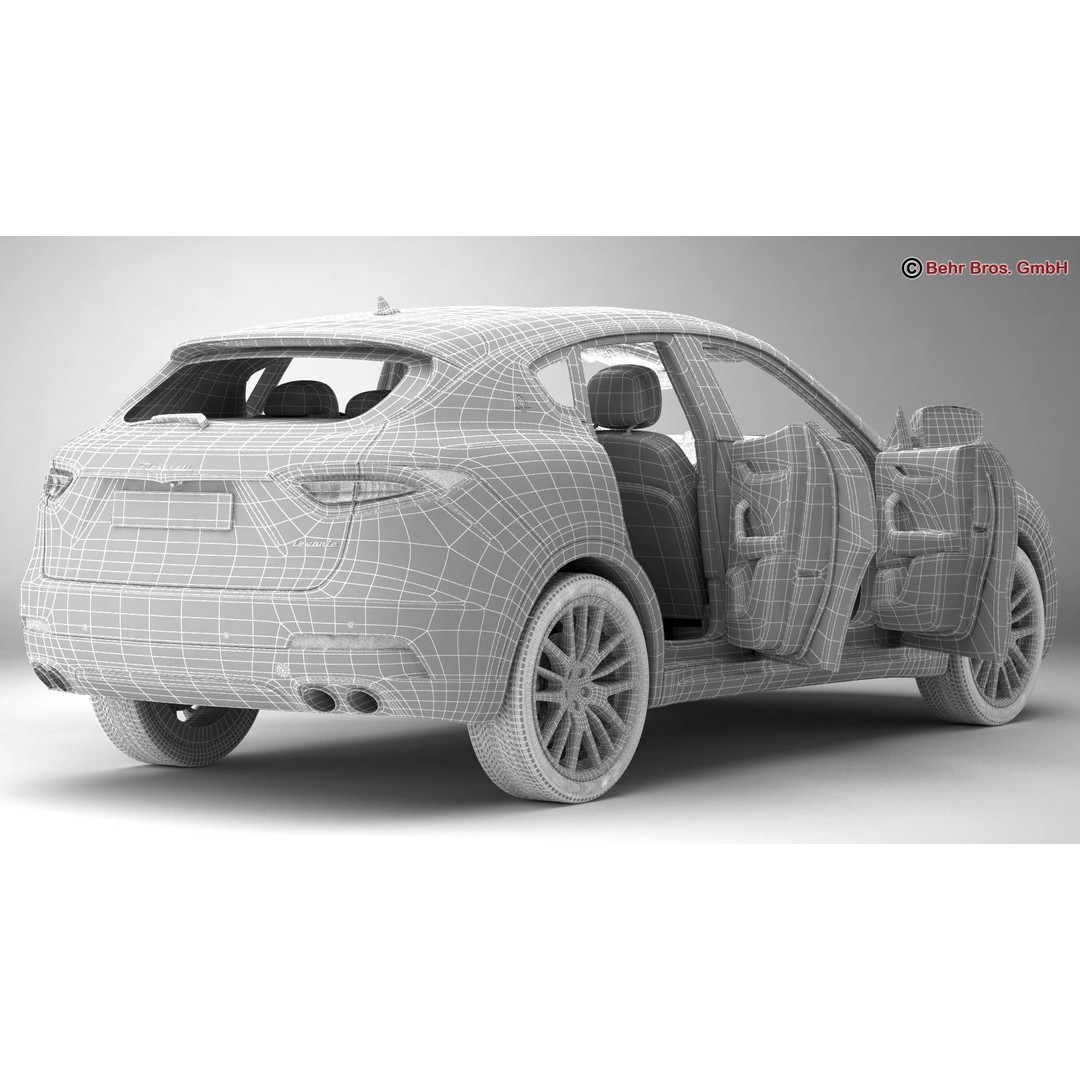 Maserati Levante 3D Model – High Poly Luxury SUV, FBX, OBJ - View 21