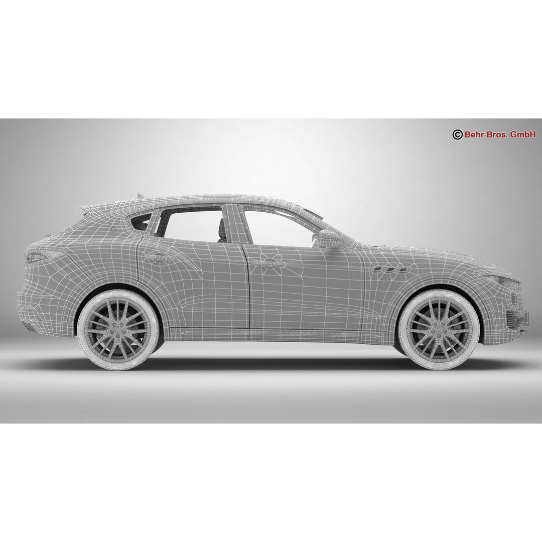 Maserati Levante 3D Model – High Poly Luxury SUV, FBX, OBJ - View 22