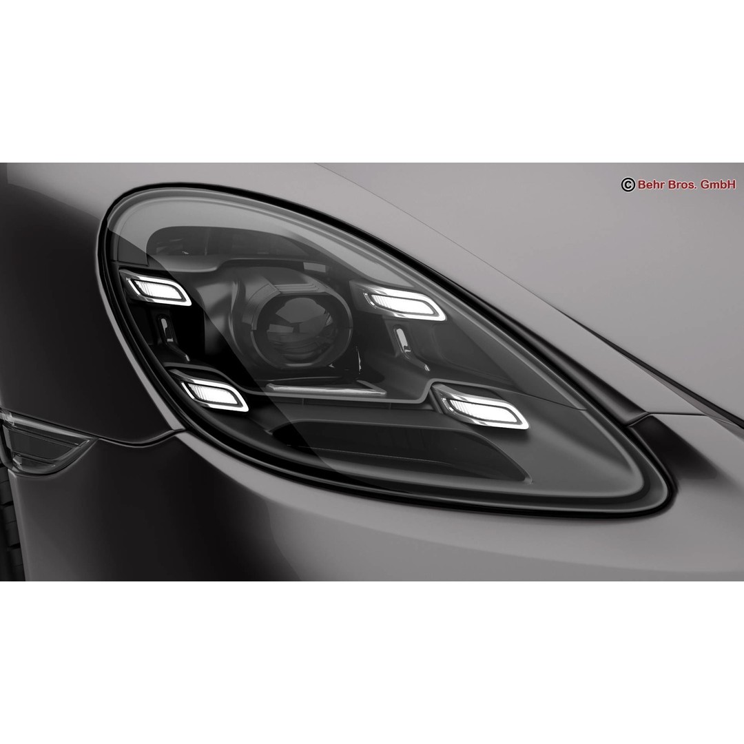 Porsche 718 Cayman 3D Model – High Poly Sport Car with Detailed Interior - View 11