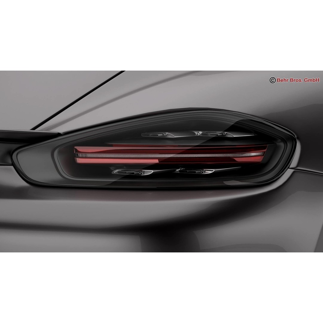 Porsche 718 Cayman 3D Model – High Poly Sport Car with Detailed Interior - View 12