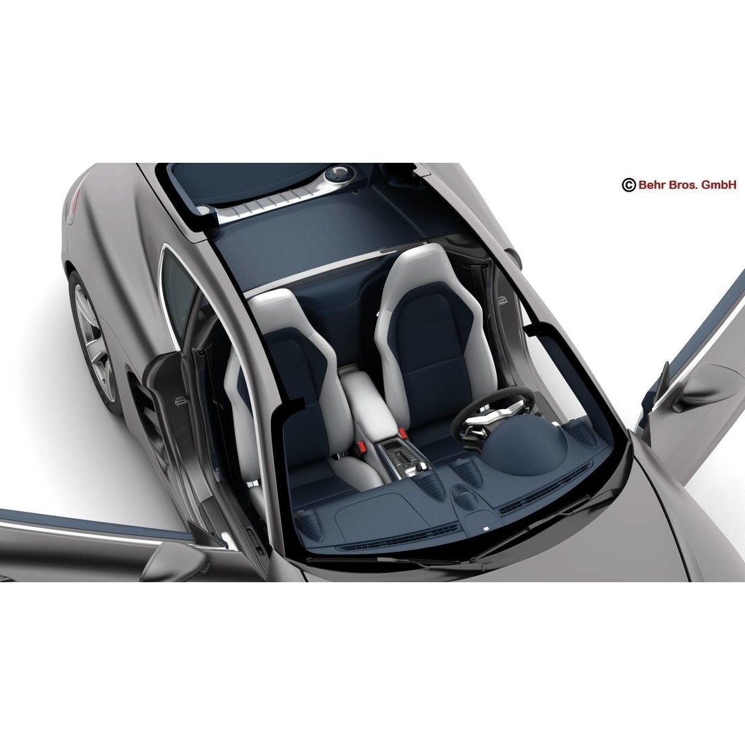 Porsche 718 Cayman 3D Model – High Poly Sport Car with Detailed Interior - View 13