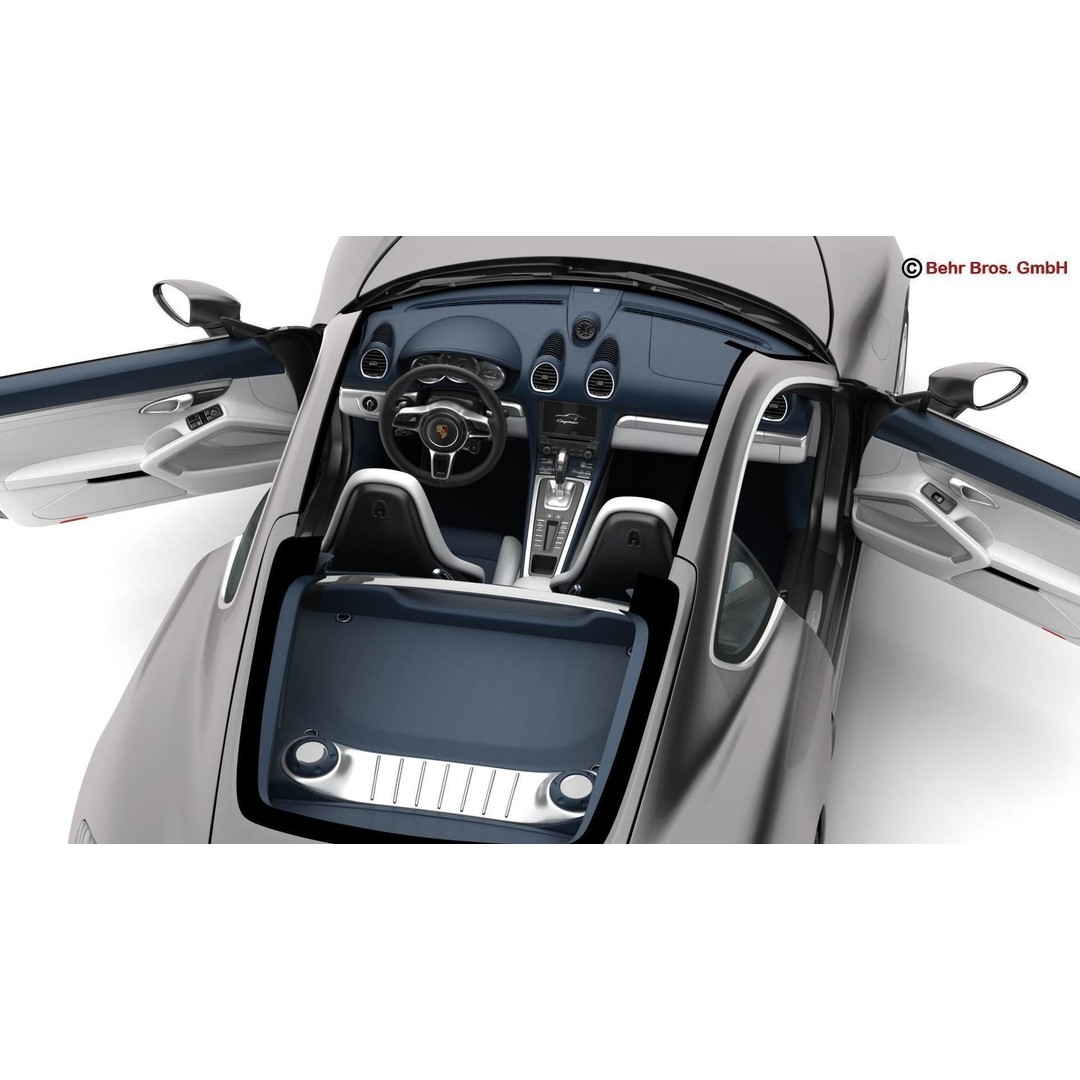 Porsche 718 Cayman 3D Model – High Poly Sport Car with Detailed Interior - View 14