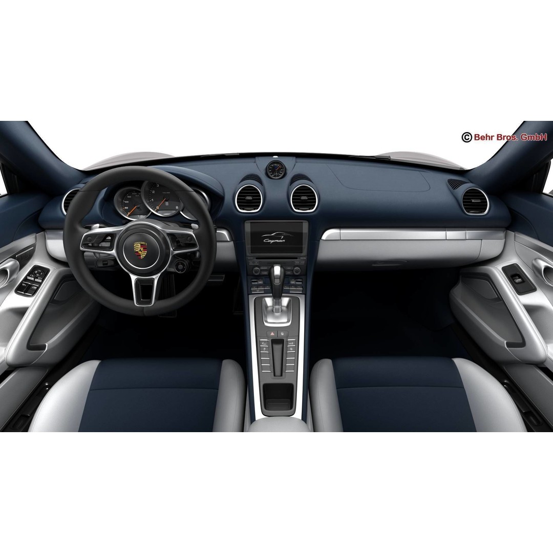 Porsche 718 Cayman 3D Model – High Poly Sport Car with Detailed Interior - View 15