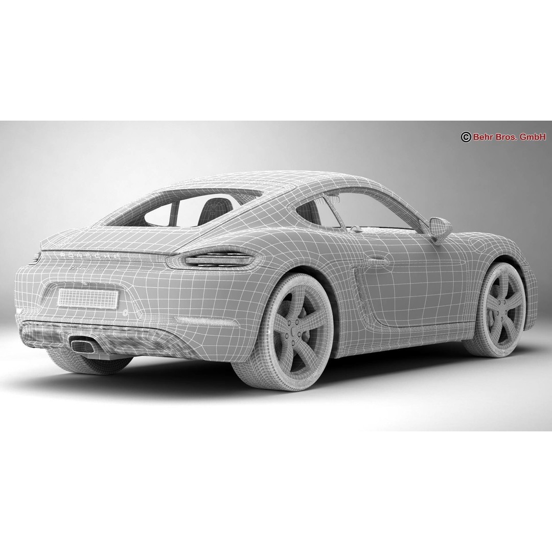 Porsche 718 Cayman 3D Model – High Poly Sport Car with Detailed Interior - View 20