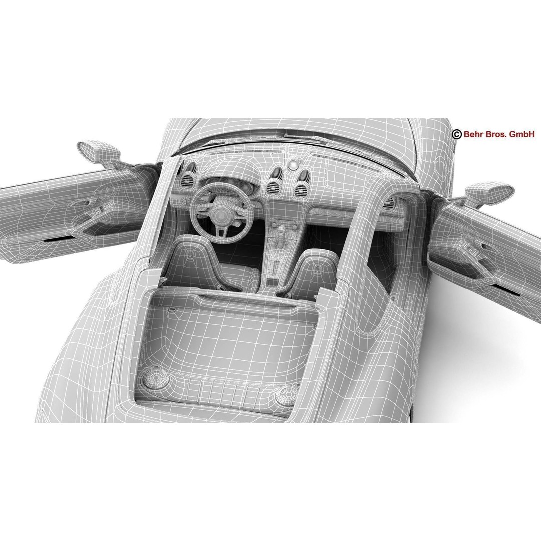 Porsche 718 Cayman 3D Model – High Poly Sport Car with Detailed Interior - View 29