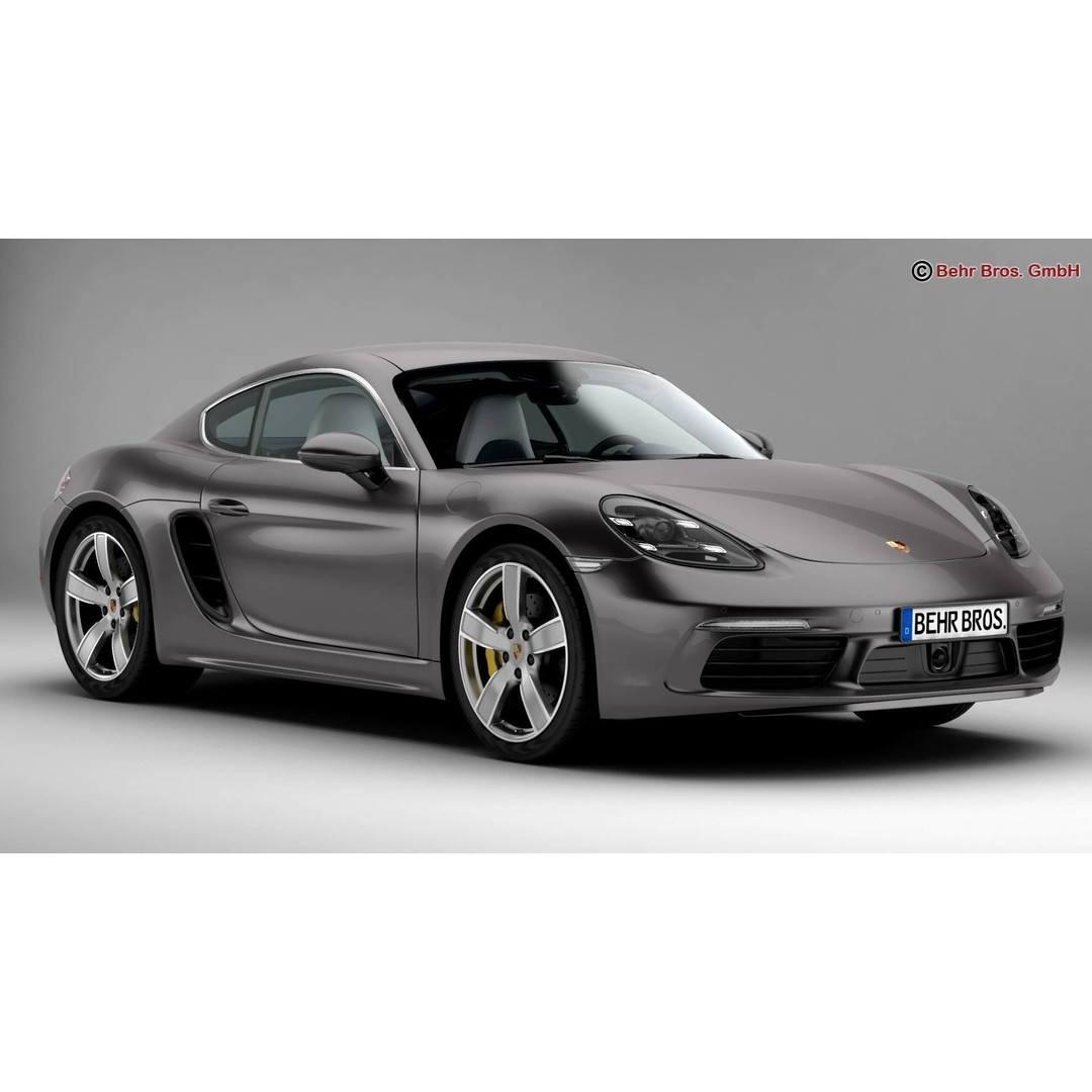 Porsche 718 Cayman 3D Model – High Poly Sport Car with Detailed Interior - View 3