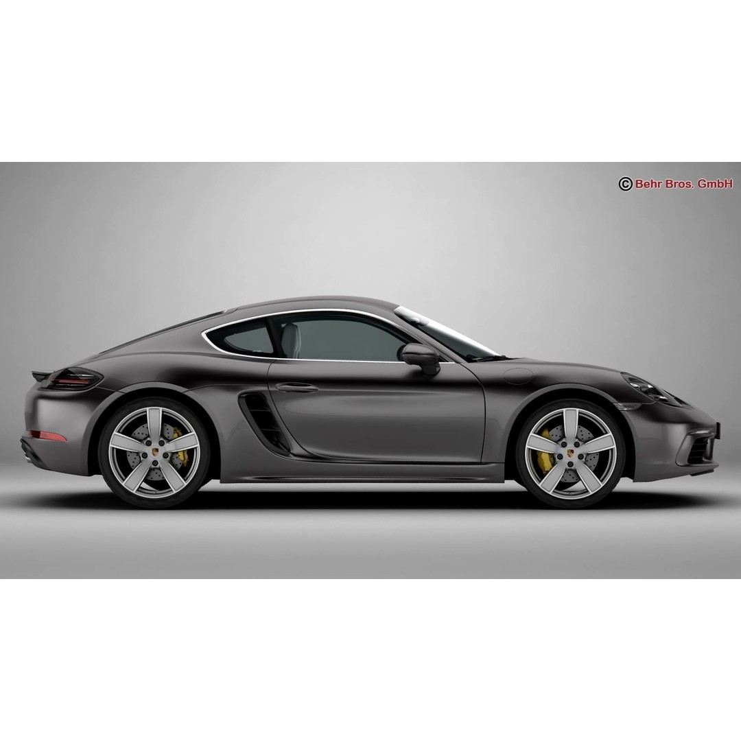Porsche 718 Cayman 3D Model – High Poly Sport Car with Detailed Interior - View 7
