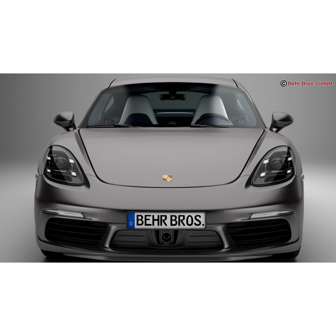 Porsche 718 Cayman 3D Model – High Poly Sport Car with Detailed Interior - View 8