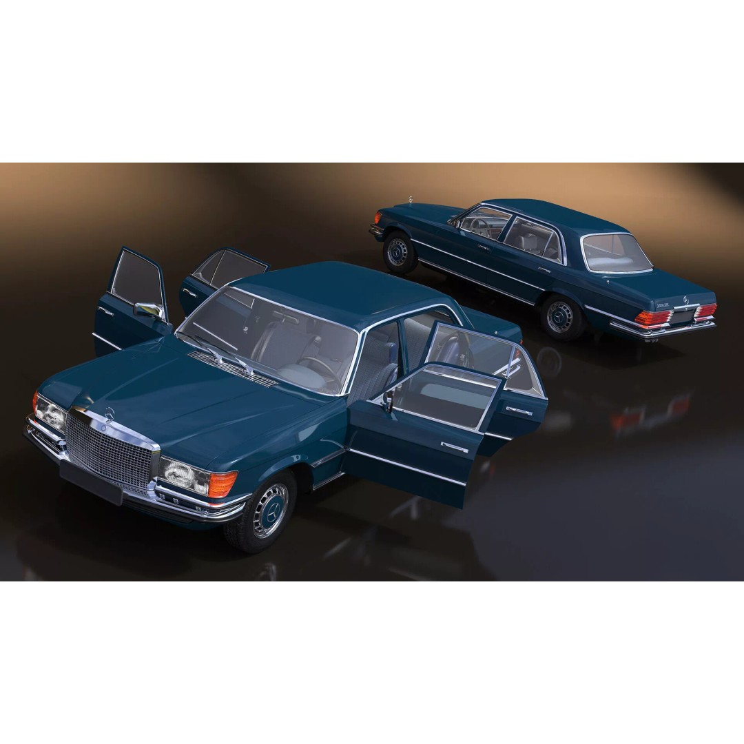 Mercedes Benz 350 SE 3D Model – Rigged Vintage Luxury Sedan, FBX - View 10