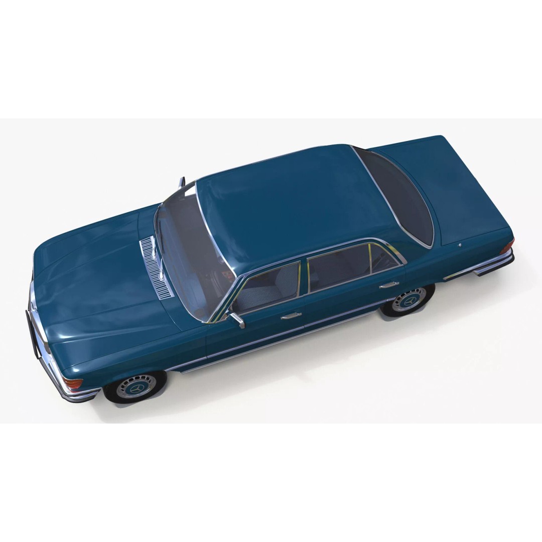 Mercedes Benz 350 SE 3D Model – Rigged Vintage Luxury Sedan, FBX - View 15