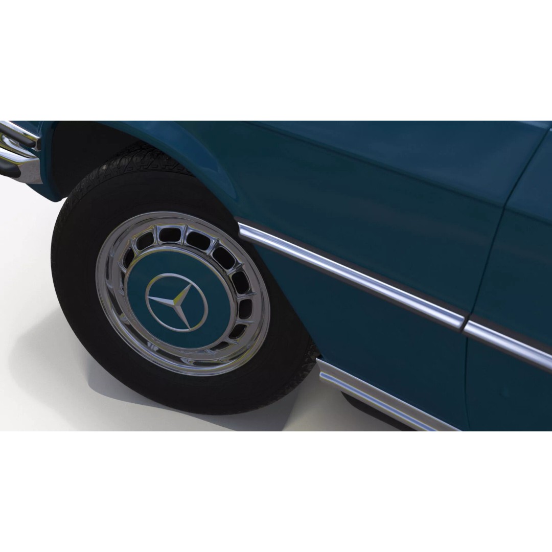 Mercedes Benz 350 SE 3D Model – Rigged Vintage Luxury Sedan, FBX - View 19