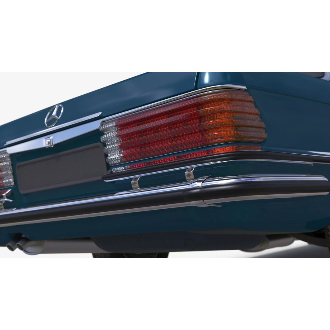 Mercedes Benz 350 SE 3D Model – Rigged Vintage Luxury Sedan, FBX - View 21