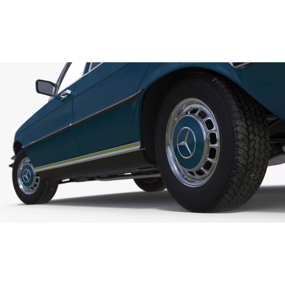 Mercedes Benz 350 SE 3D Model – Rigged Vintage Luxury Sedan, FBX - View 22