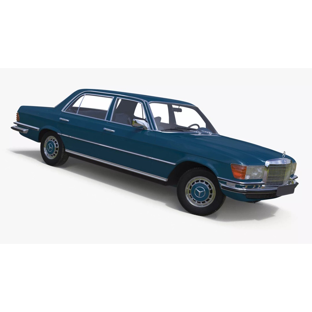 Mercedes Benz 350 SE 3D Model – Rigged Vintage Luxury Sedan, FBX - View 26