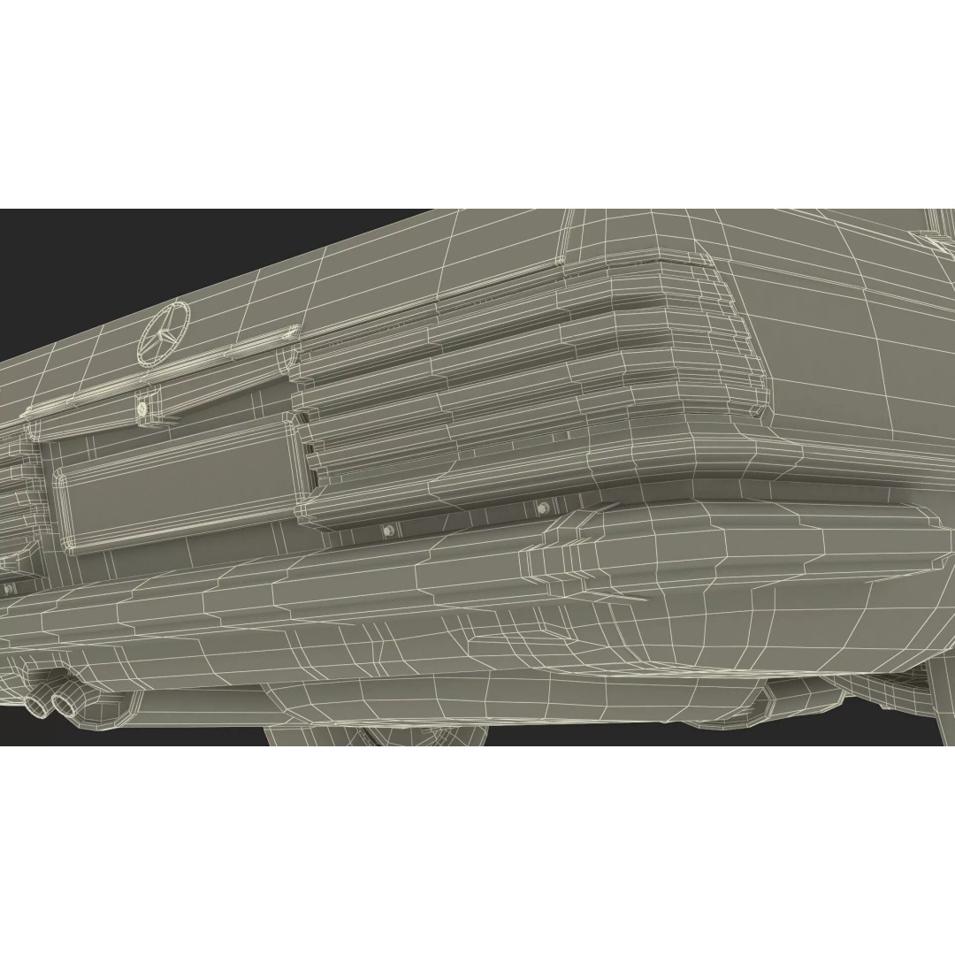 Mercedes Benz 350 SE 3D Model – Rigged Vintage Luxury Sedan, FBX - View 43