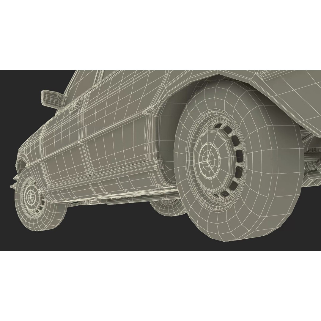 Mercedes Benz 350 SE 3D Model – Rigged Vintage Luxury Sedan, FBX - View 44