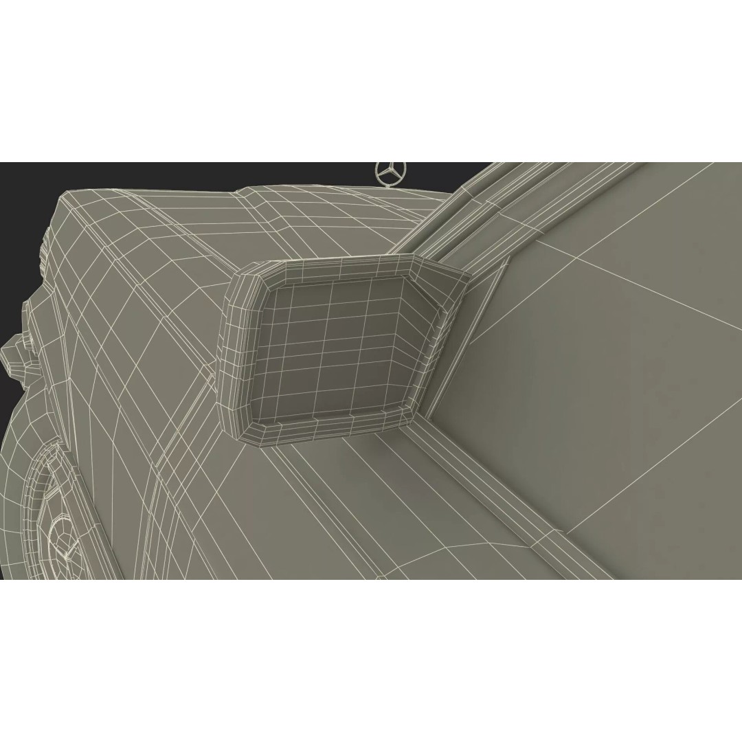 Mercedes Benz 350 SE 3D Model – Rigged Vintage Luxury Sedan, FBX - View 45