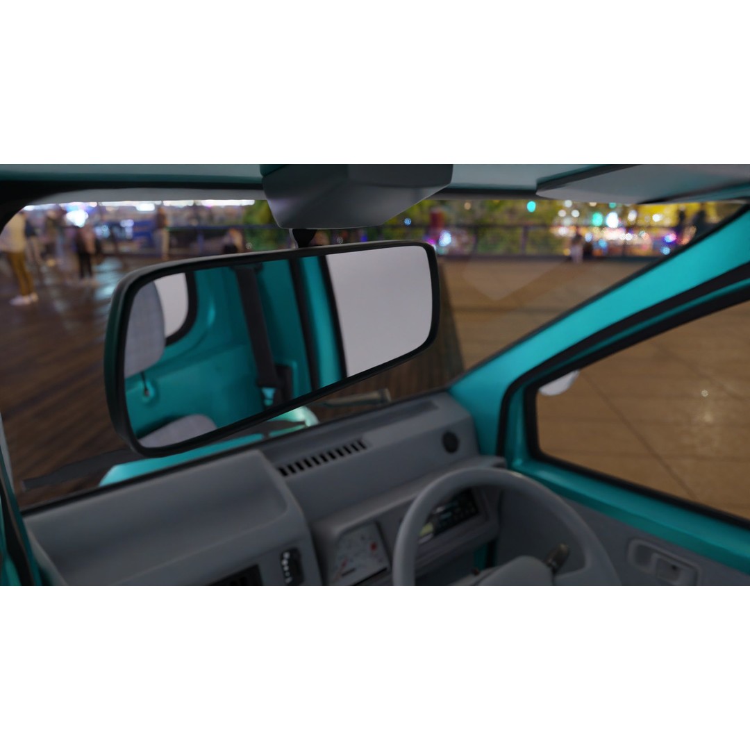 Daihatsu Midget II 3D Model – Detailed PBR Game Asset, Blender, FBX, OBJ - View 13
